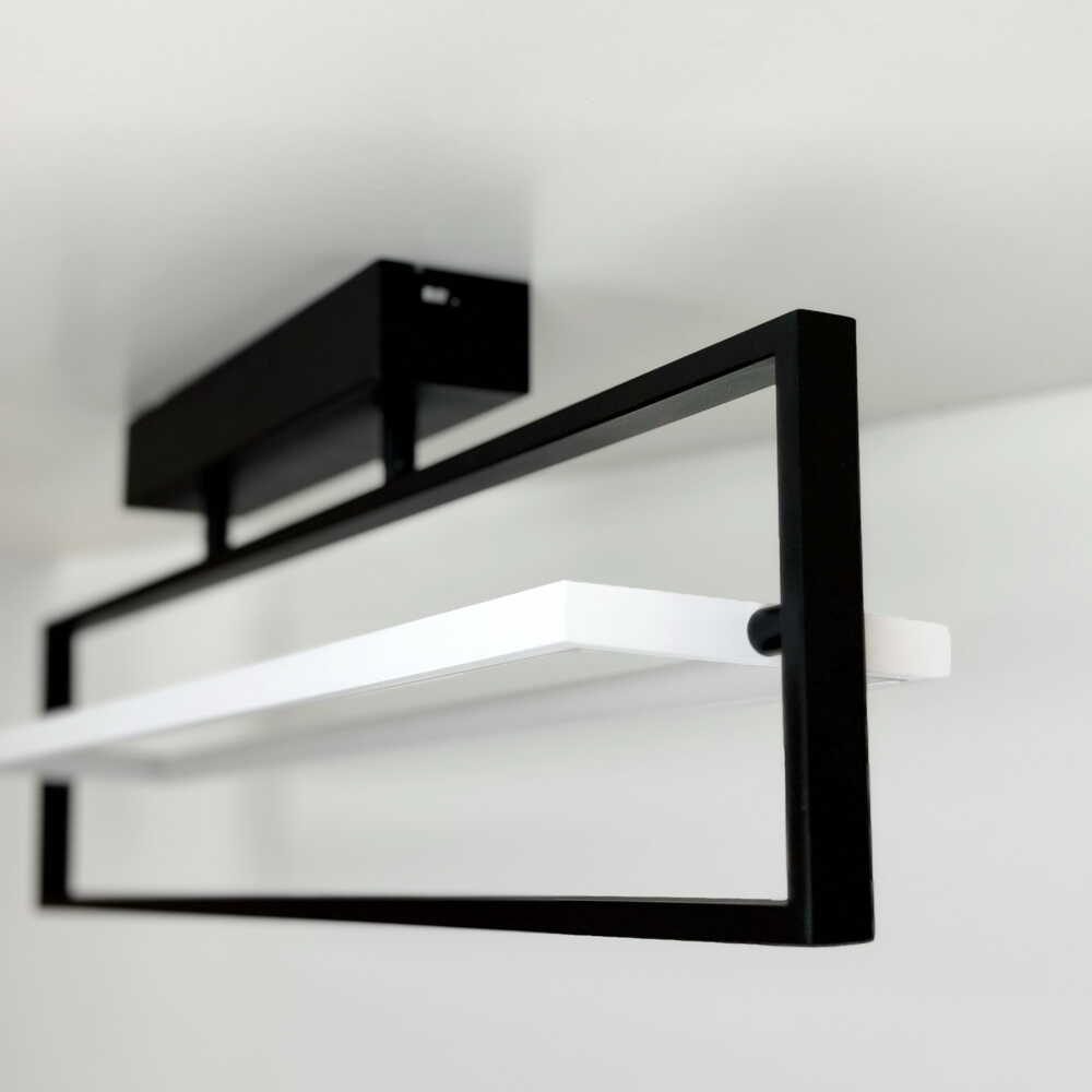 Светильник LED smart PRADA с пультом 60Вт 3000-5000K 3800Lm Прямоугольный Черно-белый 220715